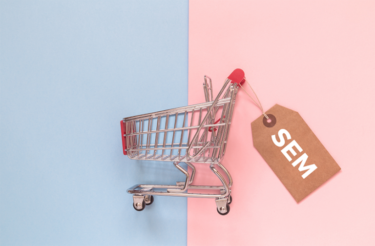 push cart with sem tag